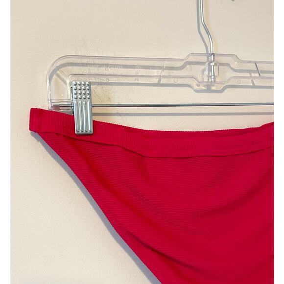 J. Crew Ribbed Bikini Swim Bottom Fuchsia Pink Size Medium NEW - Picture 5 of 9